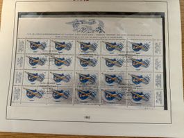 1963  25 Jahre Pro Aero Bogen mit Ausgabetag Stempel 