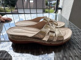 Sandaletten Damen Gold