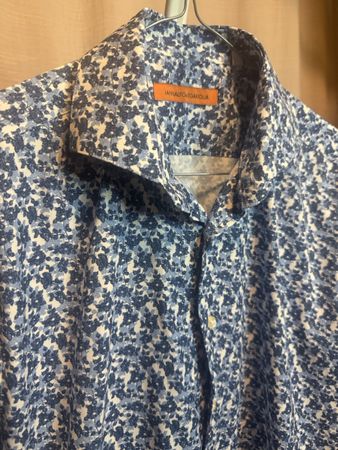 Blue Iannalfo & Sgariglia flower motif shirt