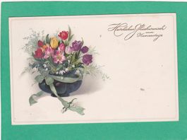 Kitsch Blumen Namenstage 1917