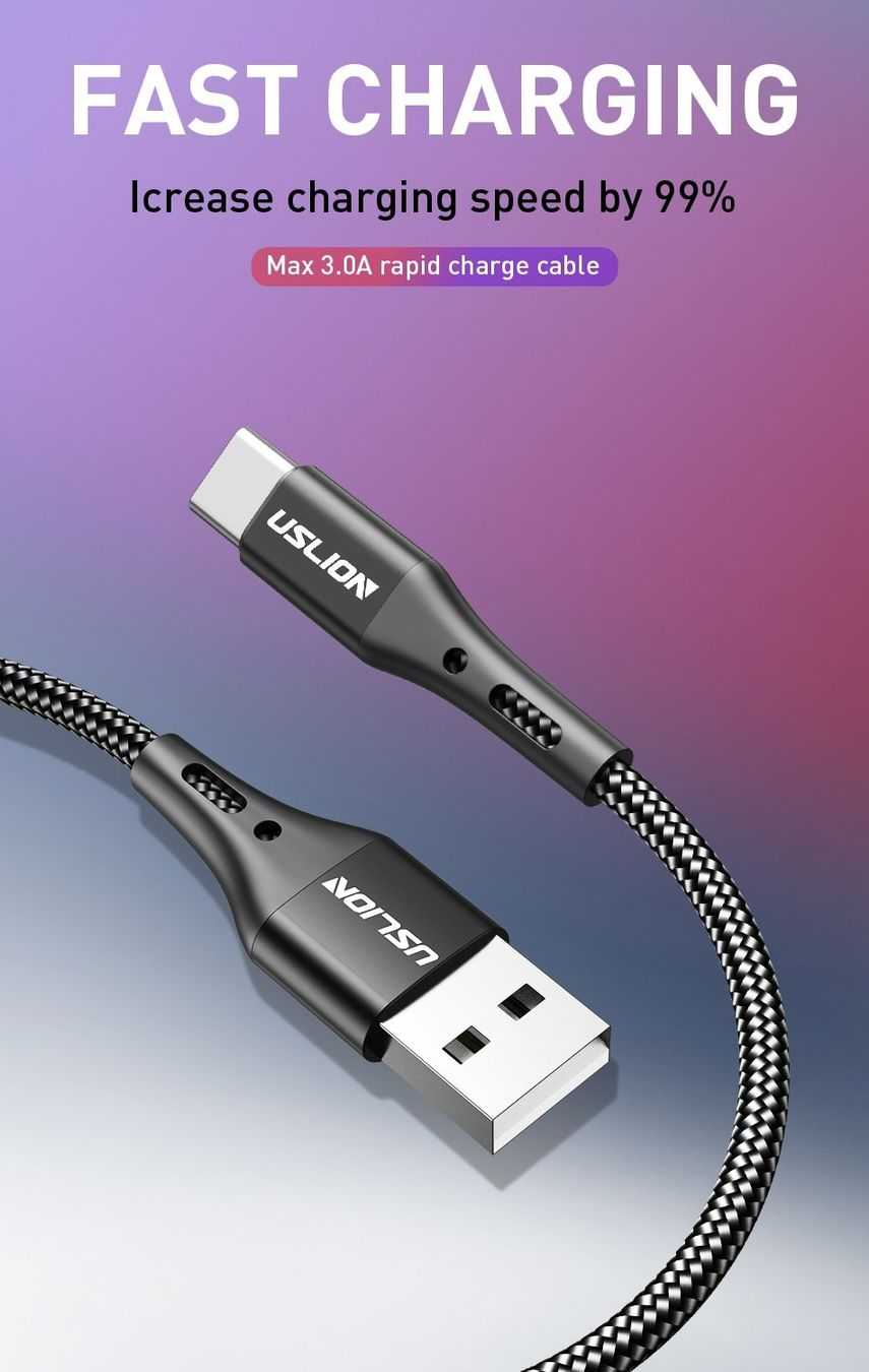 Samsung Ladegeräte: USLION USB C Kabel  Fast Charging 1M – Neu und originalverpackt aus Uerkheim von Kaufoption 7