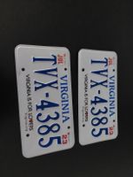 Autokennzeichen Virginia USA Set 2 Stück gebraucht