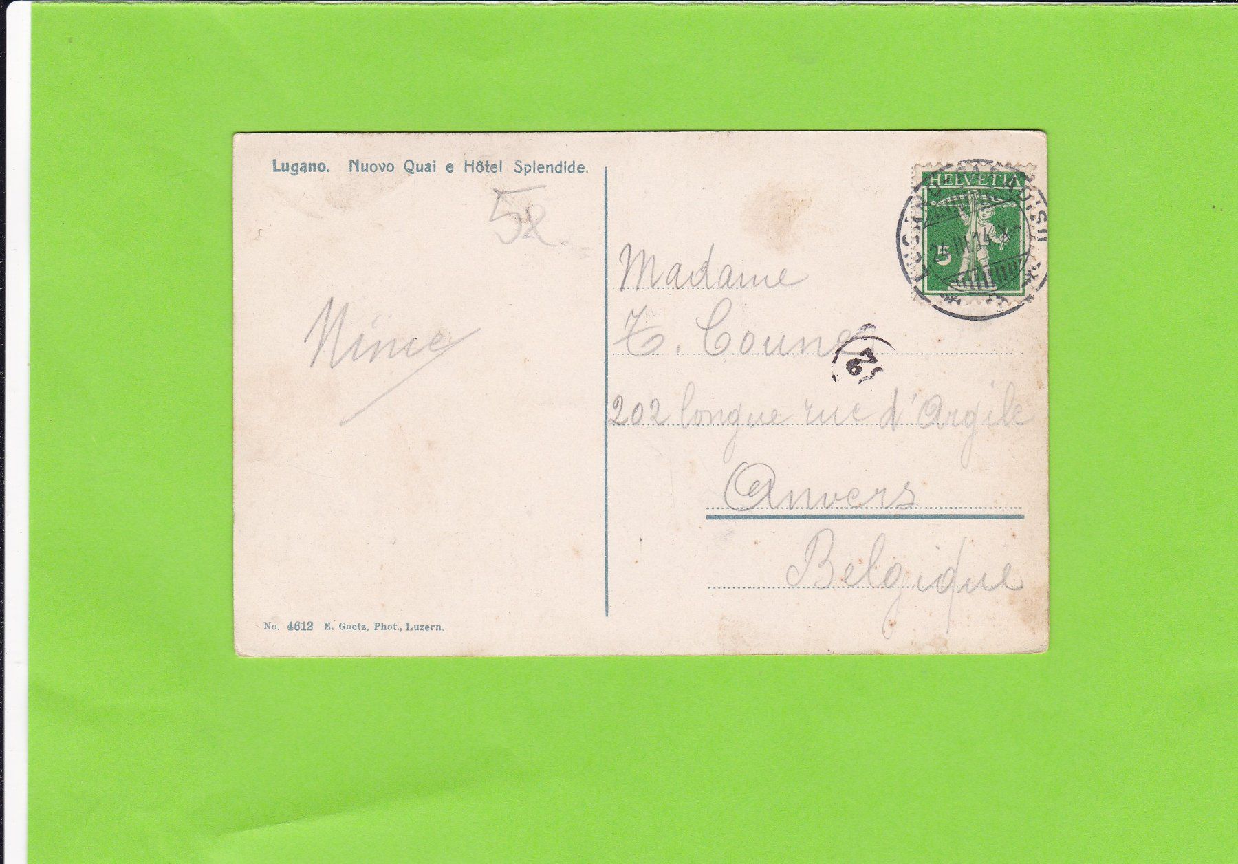Cartoline postali: Lugano-Nuovo Quai-belebt – Usato da St. Peterzell venduto da neckertal 1