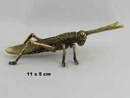 GRASHÜPFER - Messing Figur - Dekoration - Neu - 11x5cm