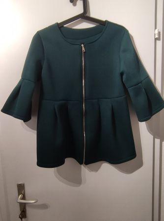 Damen Jacke/Blazer dunkelgrün/smaragdgrün Grösse S/M