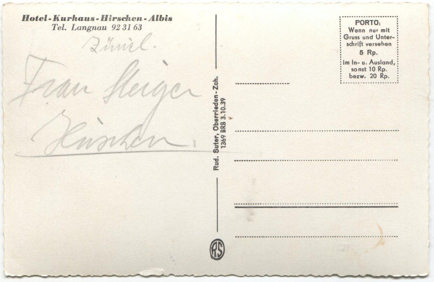 Cartes postales: ALBIS PASS ZH 1940 mit Postauto – D'occasion à Wil SG par Clanx 2