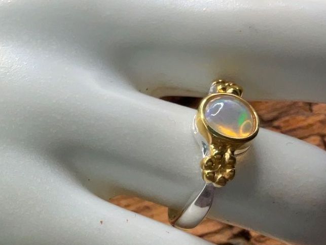 Anelli: Feiner Opalring in Sterlingsilber, Gr 54.5 – Nuovo (secondo la descrizione) da Luzern venduto da S.Kern01