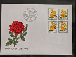 Ersttagsbrief, Rose, Pro Juventute 1972, Bern