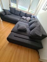 Ecksofa dunkelgrau Stoff guter Zustand / Gebraucht
