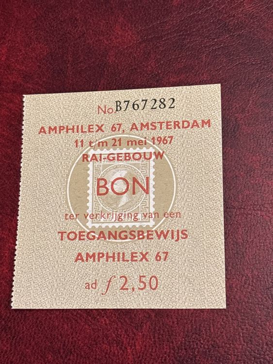 Antiker Bon Amphilex Amsterdam 1967 Rarität (Neu (gemäss Beschreibung ...