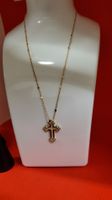 Halskette  mit Kreuz Anhänger Strass