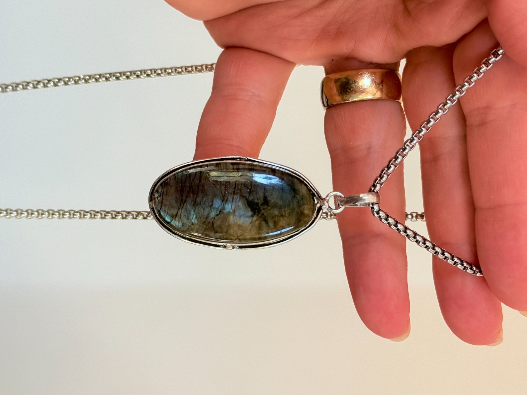 Ketten: Collier avec Labradorite – Neu und originalverpackt aus Genève von AWWA 7