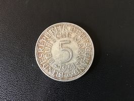 5 DM Silberadler 1951 G