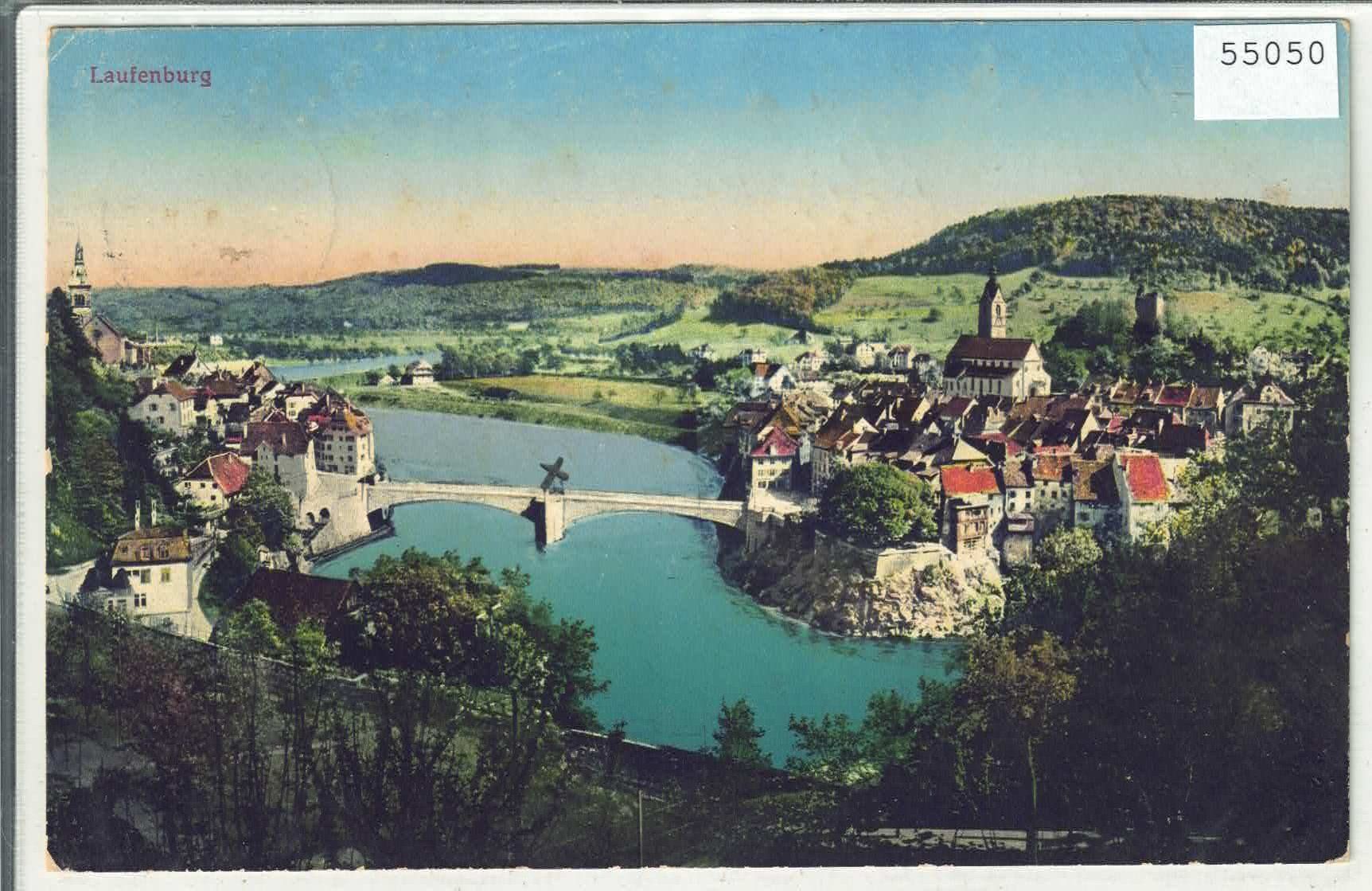 Cartoline postali: Laufenburg - Generalansicht CH & D - Litho – Usato da Ettingen venduto da Kartenplanet