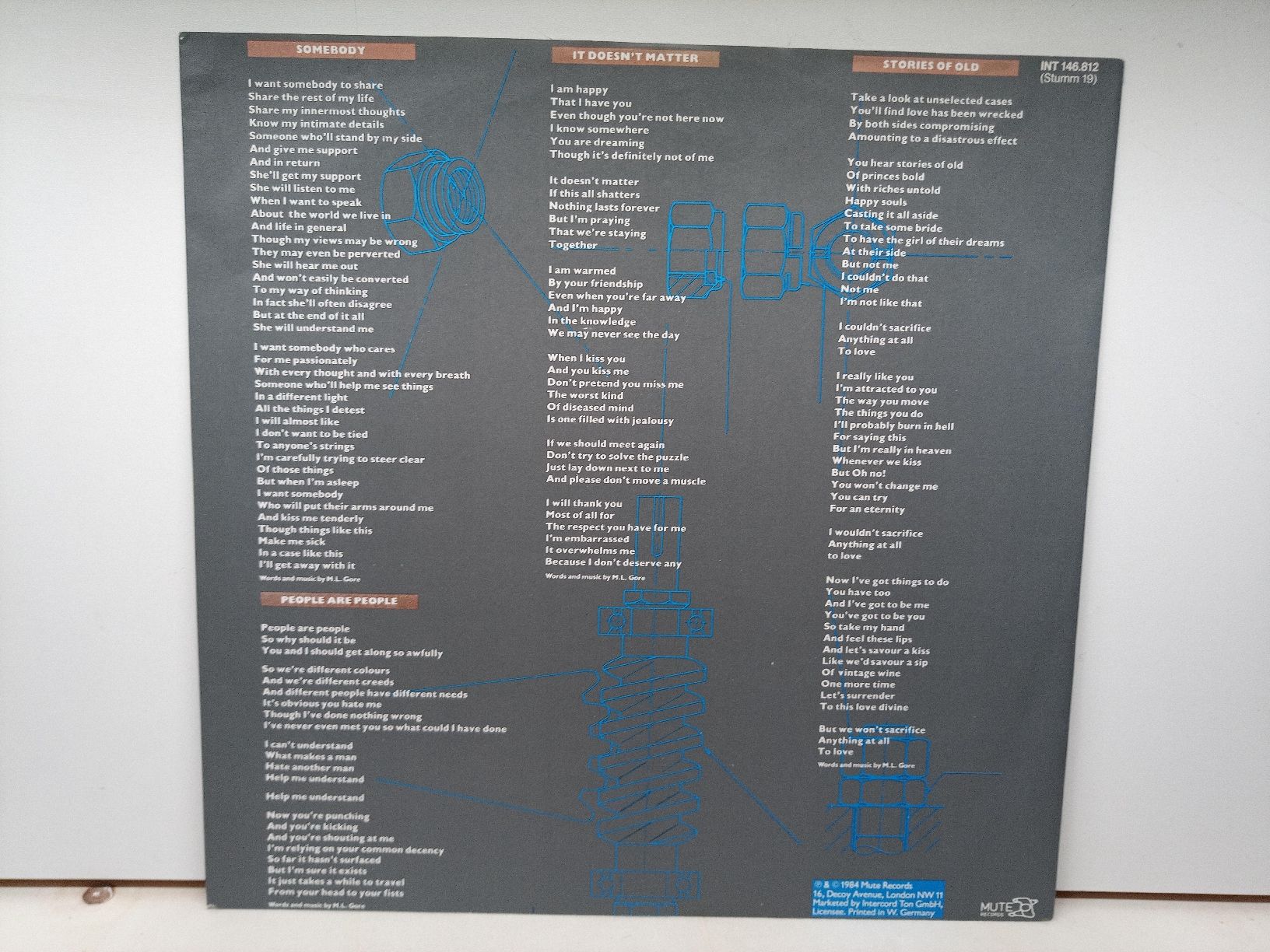 Dischi in vinile: Depeche Mode "Some Great Reward" Graue Vinyl LP 1984 – Usato da basel venduto da markusb07 4