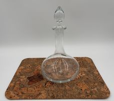 Glaskaraffe mit spitzigem Glaszapfen mundgeblasen Klarglas