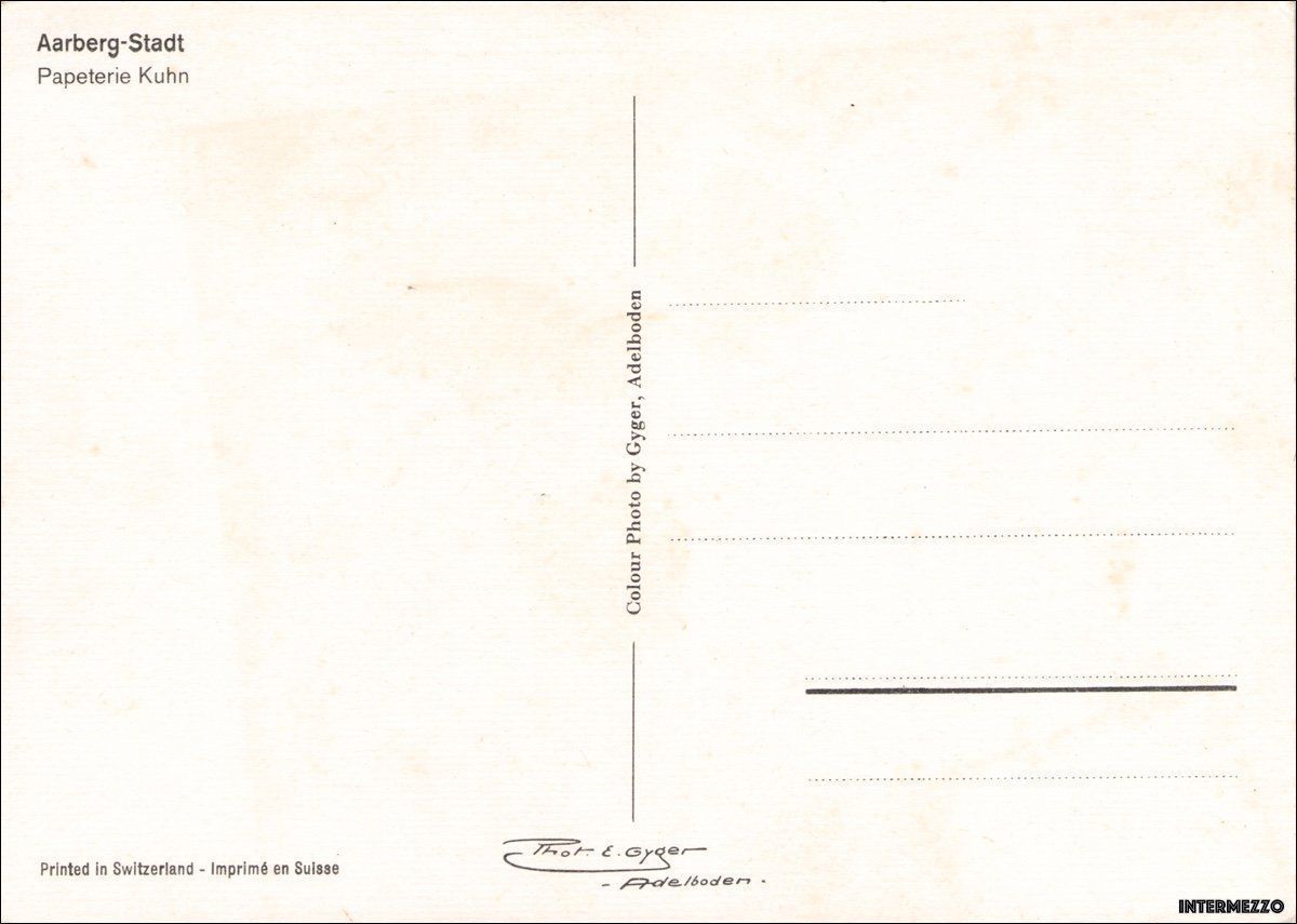 Cartoline postali: Aarberg BE // Traktor Oldtimer Hauptplatz Papeterie Kuhn – Usato da Basel venduto da intermezzo12 1