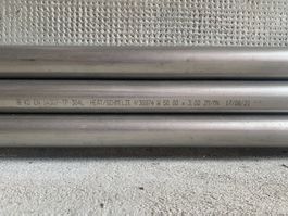 Tubes en acier inoxydable 304L diam 50mm L 2,35 m