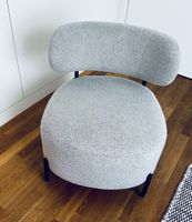 Sessel Bouclé Grau H77cm B68cm T71cm guter Zustand