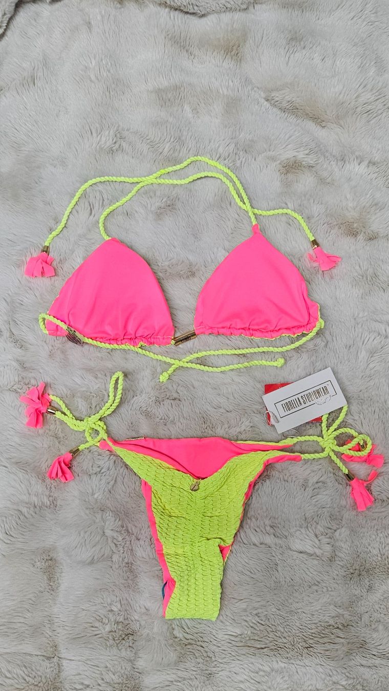 Costumi da bagno & Bikini: Bikini unbenutzt gelb/pink – Nuovo e nell'imballaggio originale da Sevelen venduto da huebflieger 1
