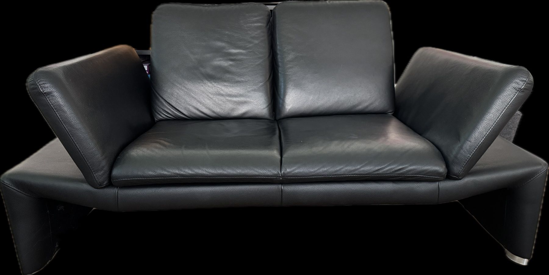 Sofas: Ledersofa schwarz 2-Sitzer – D'occasion à Waldkirch par Fvetsch0 2