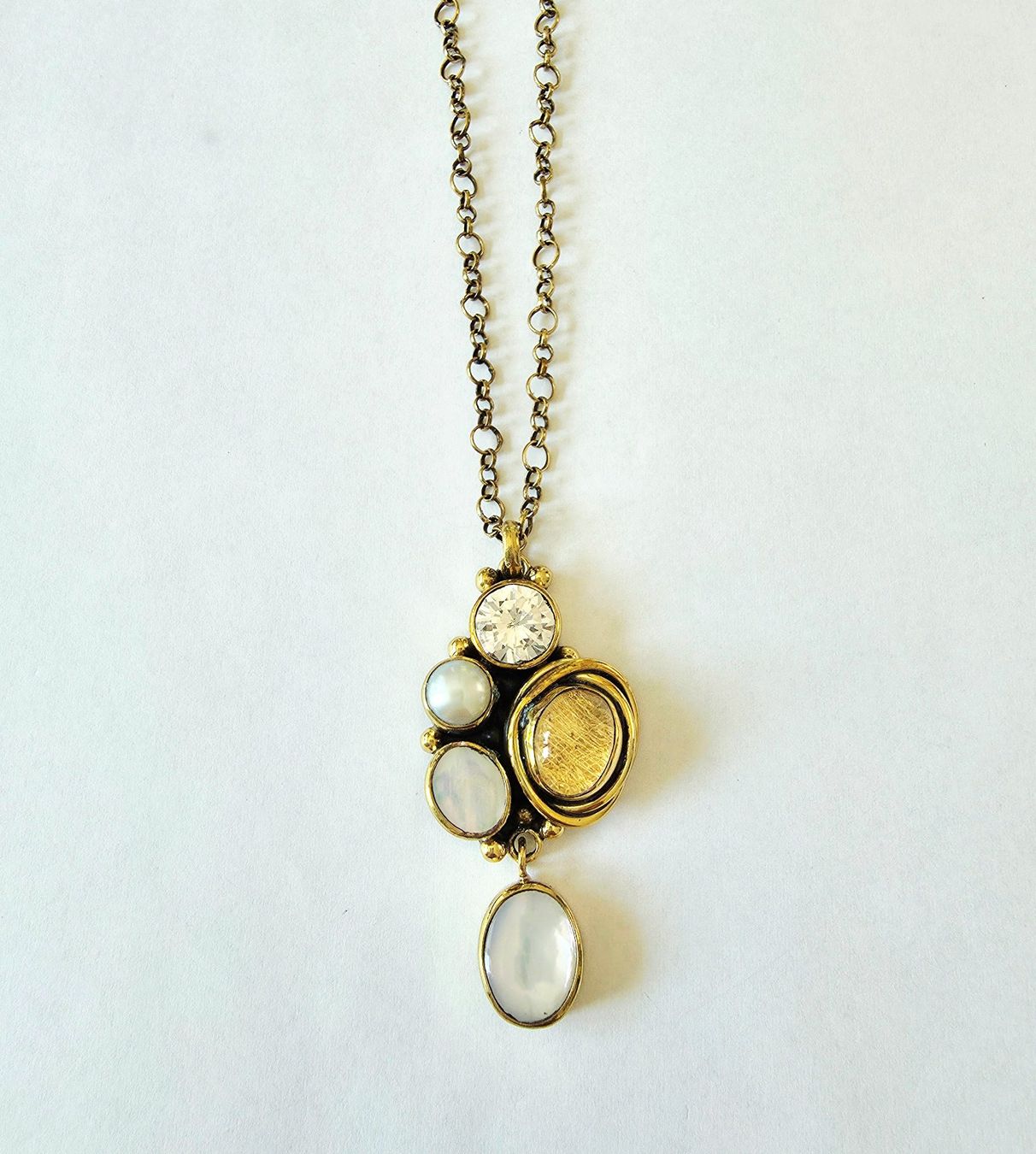 Catenine: Design Bronze Collier mit edlen Steinen - Neu – Nuovo e nell'imballaggio originale da Uetikon am See venduto da Springdream 4