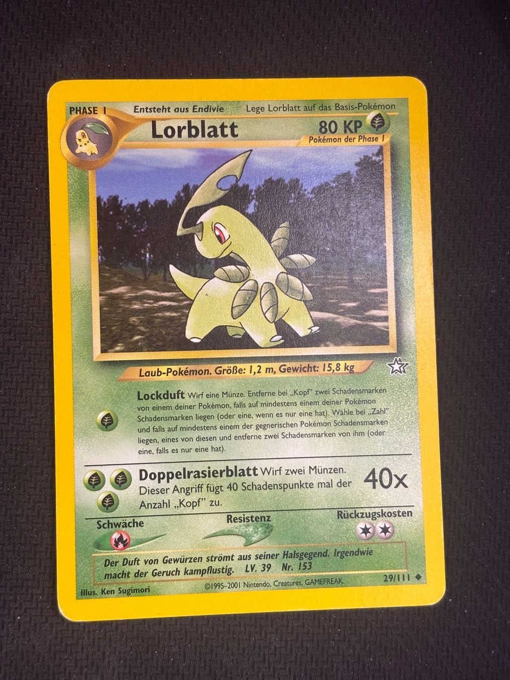 Pokémon Carte collezionabili: Pokemon Lorblatt 29/111 WOTC Neo Genesis DE – Usato da St. Gallen venduto da KantoKarten