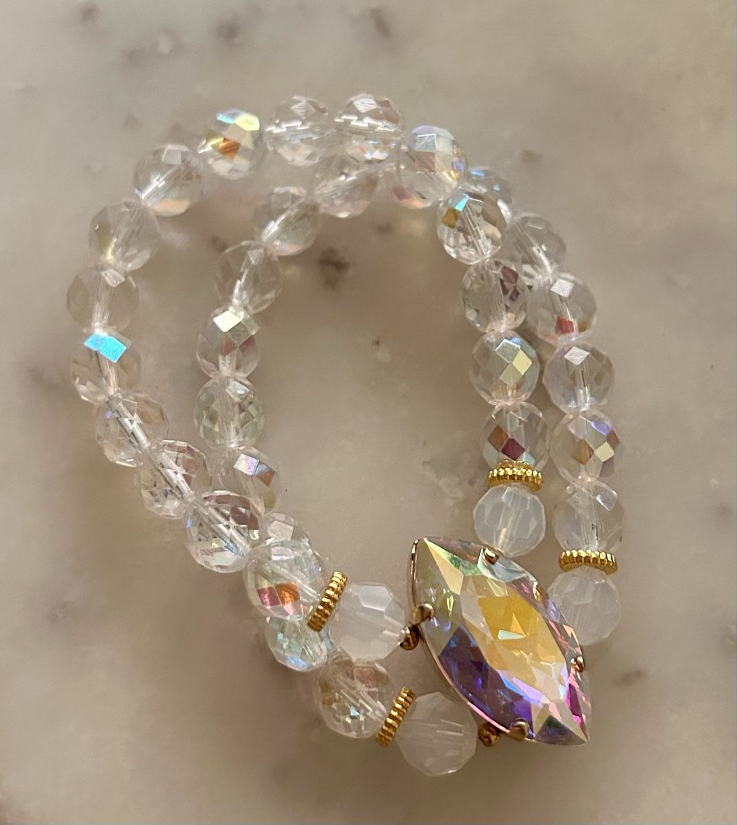 Bracciali & Braccialetti: Bracelets doubles en cristaux – Nuovo e nell'imballaggio originale da ANIèRES venduto da feuillette 4