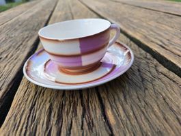 Porzellan: Tasse mit Untertasse-Set 2-tlg.