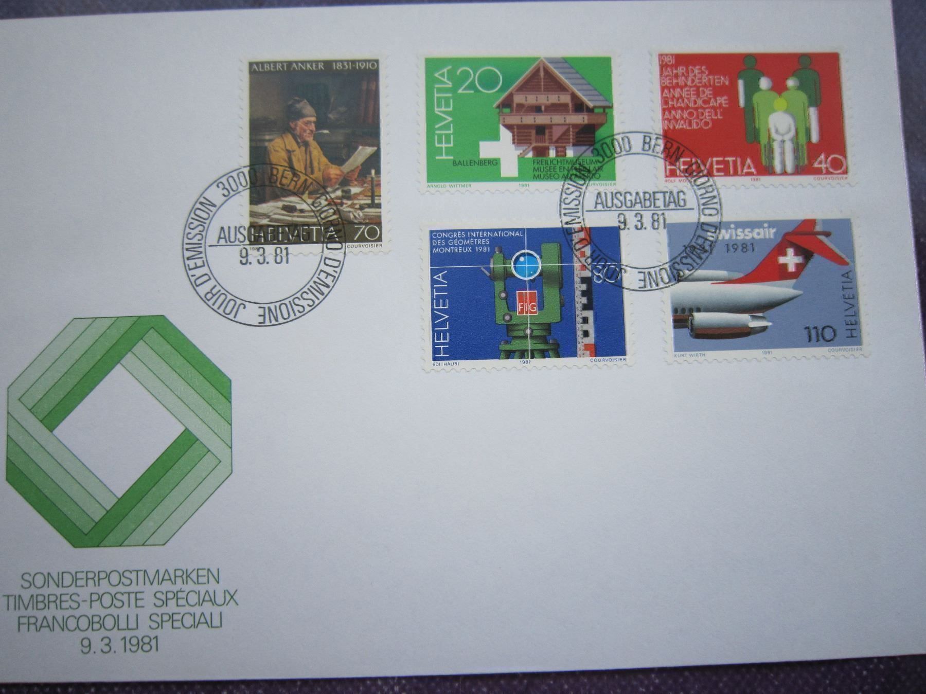 Tutti i francobolli: DEUX FDC OBLITERES 1er JOUR 1981/1987 – Usato da Grand-Lancy venduto da Jc42 2