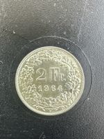 2 Franken Münze Schweiz 1964 guter Zustand