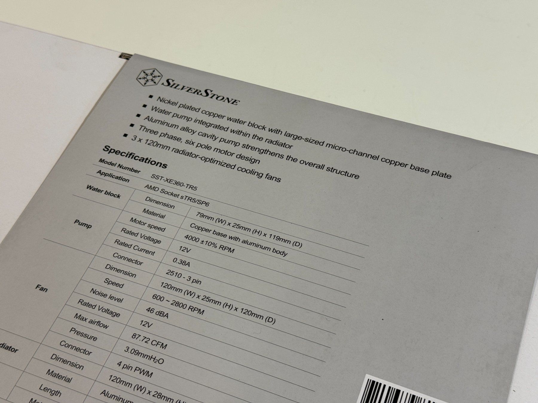 Componenti elettronici: SILVERSTONE SST-XE360-TR5 Wasserkühlung – Nuovo e nell'imballaggio originale da Basel venduto da Archi40 4