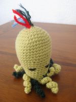 Amigurumi Oktopus mit Quietschton, Handarbeit