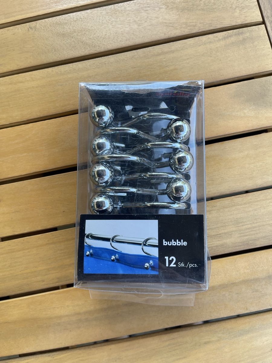Sonstiges für Haushalt & Wohnen: Duschvorhangringe Spirella bubble chrom 12 Stk – Neu und originalverpackt aus Turbenthal von mmtuescher