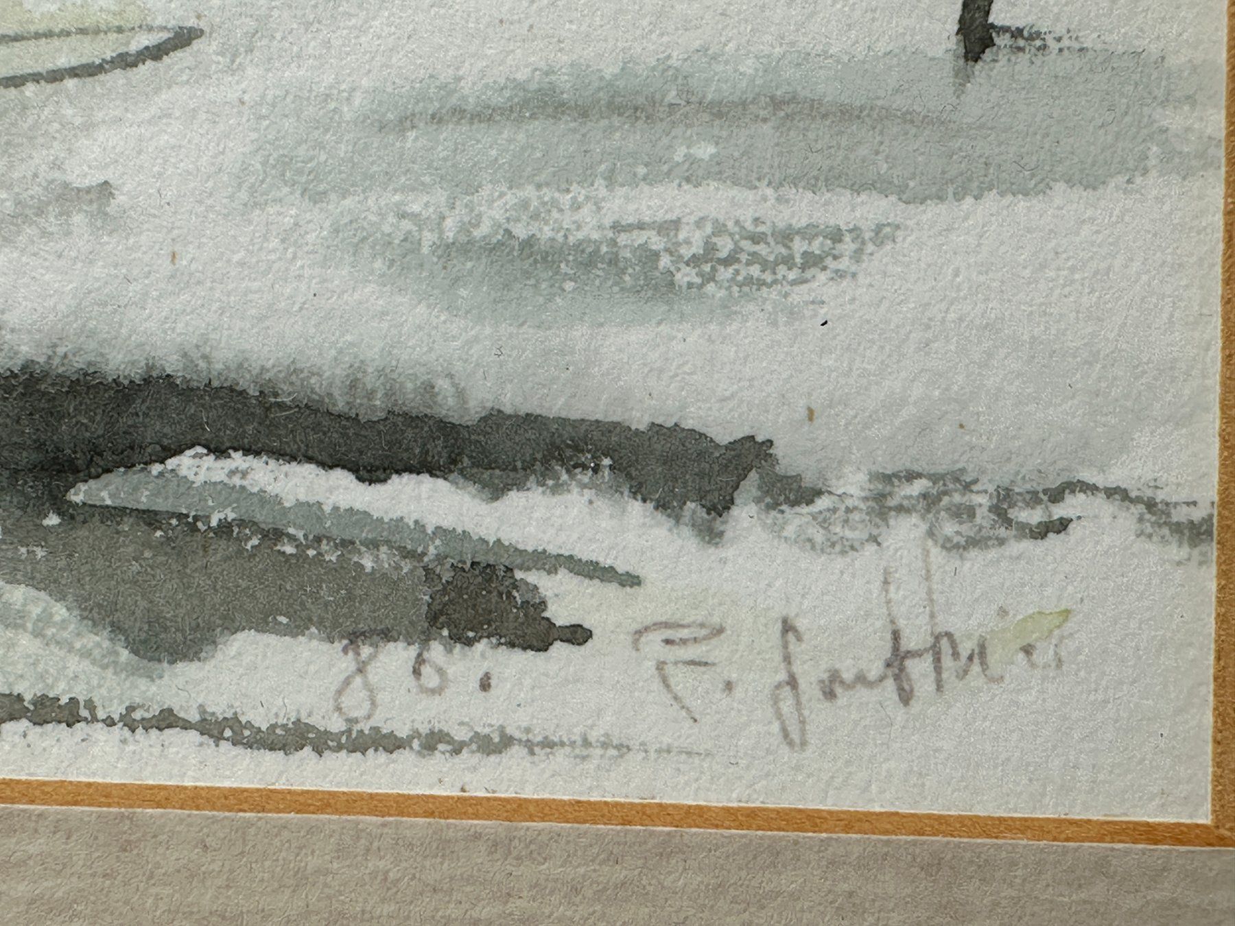 Dipinti: Pascal GONTHIER - Aquarelle originale paysage d'hiver – Usato da Morges venduto da vintix 5