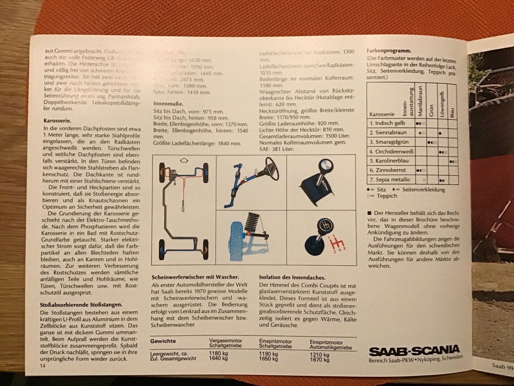 Saab Documenti: Saab 99 L Combi Coupé 1975 Prospekt – Usato da Scherzingen venduto da Starseller62 7