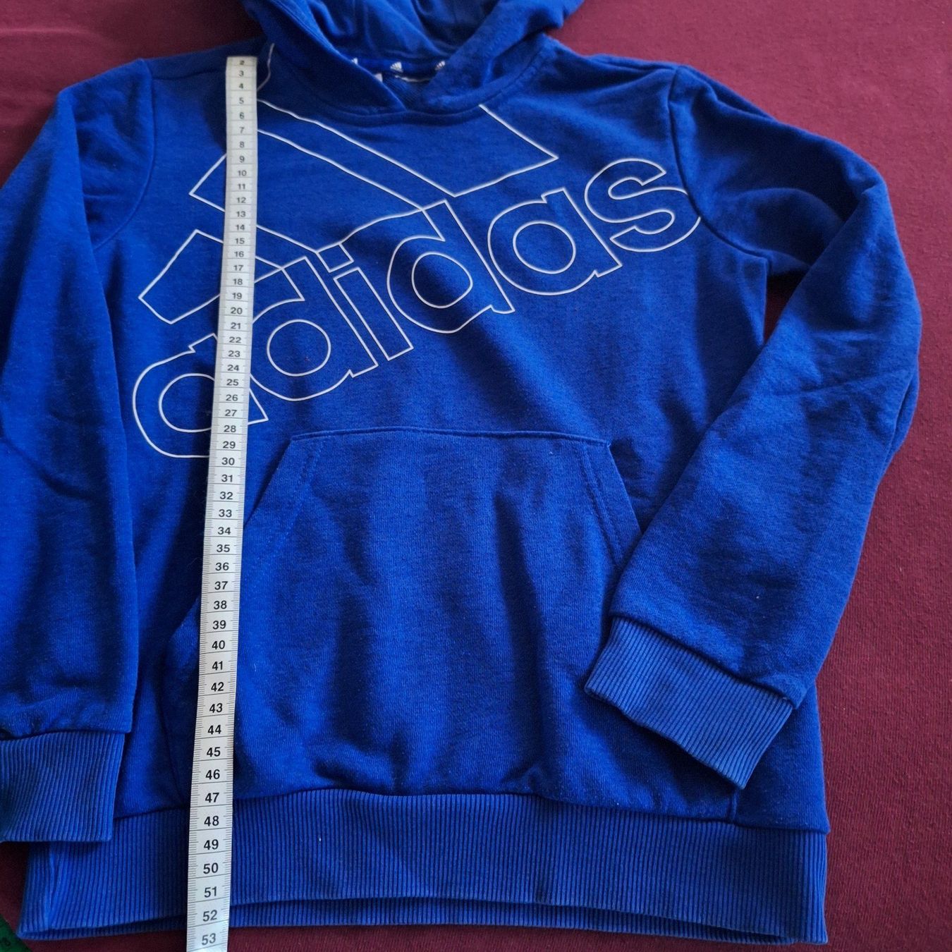 Adidas Maglioni & Felpe: Adidas Kapuzenpullover blau Logo Print Gr.104 – Usato da Hettenschwil venduto da Schneuggi2 4