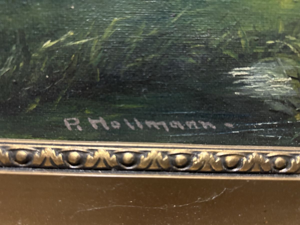 Dipinti: Ölgemälde P.Hollmann original – Usato da Glarus venduto da KunstWerkEr-LS87 4