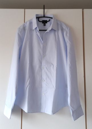 H&M Langarmbluse hellblau gestreift, Gr. L, fabrikneu