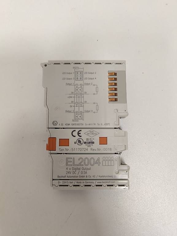 Beckhoff Componenti elettronici: Beckhoff EL2004 - Module sorties digitales 4x24V – Usato da Pâquier-Montbarry venduto da joris.blanc 1
