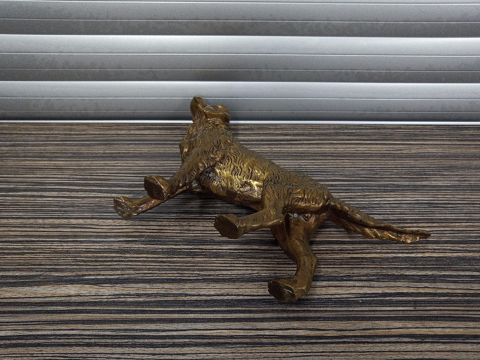 Statuette: Hund aus Messing / Vollmessing Hund Figur – Usato da Reiden venduto da Zofi-Brocki 6