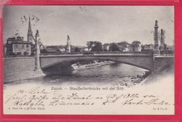 ZÜRICH - STAUFFACHERBRÜCKE MIT DER SIHL, 7.4.1902