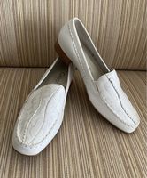 Gabor Comfort Slipper Leder Weiss Gr. 37.5 Weite G – Top!