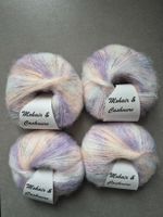 4 x 25 Gramm Mohair Cashmere Wolle Nylon