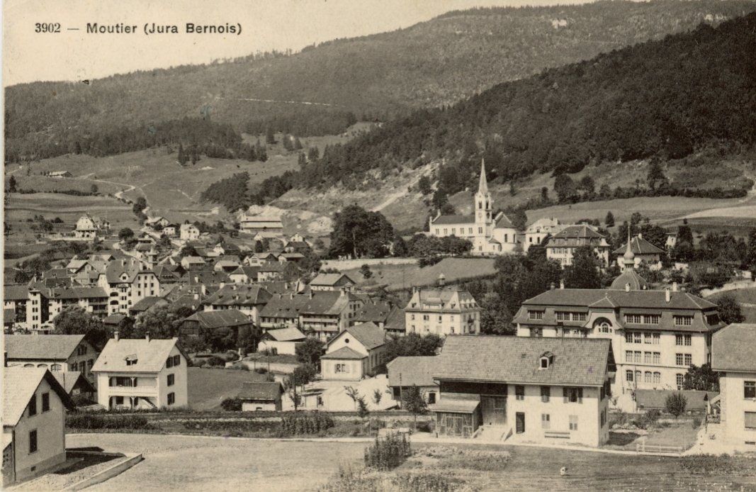 Cartoline postali: Moutier   JU         en 1911 – Usato da Brig venduto da Valcards54