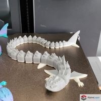 Articulated Shark Dragon 3D Printed Figure