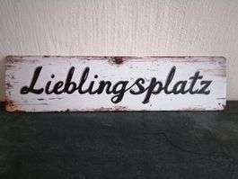 Deko Blechschild Lieblingsplatz