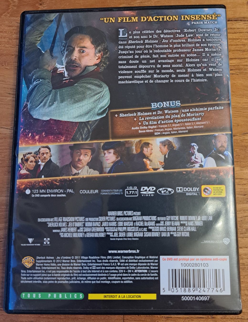 Tutti i DVDs: DVD Sherlock Holmes Jeu d'ombres – Usato da Biel/Bienne venduto da ESOXMAN 1