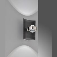 LED Wandleuchte, Schwarz, 21 cm x 16 cm