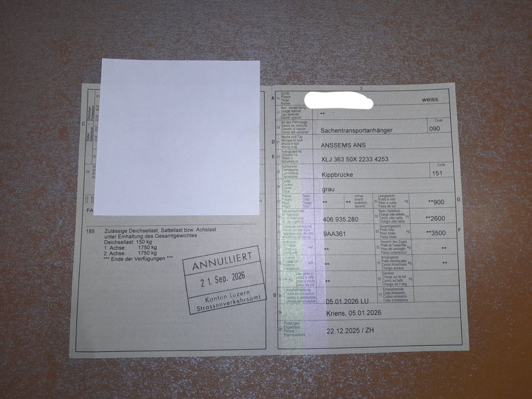 Autoribaltabili: Dreiseitenkipper Anssems KSX 3500 – Usato da Menzingen venduto da Staub-Landtechnik 4